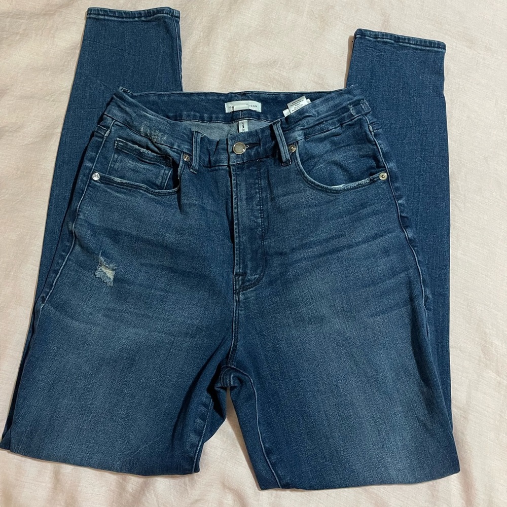 Good American high-waisted jeans